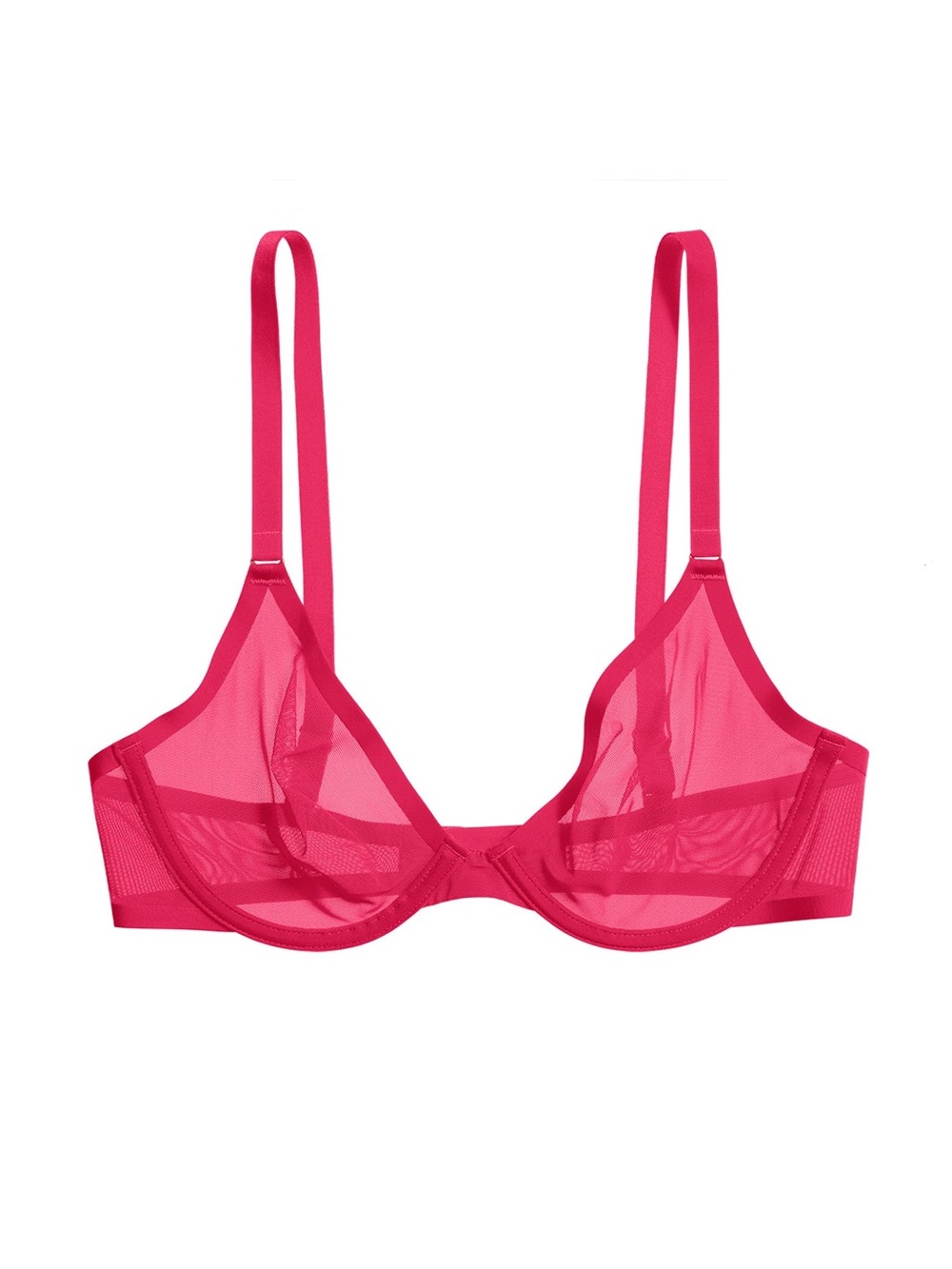 CUUP—The Plunge Mesh Bra (Pink, 34B)